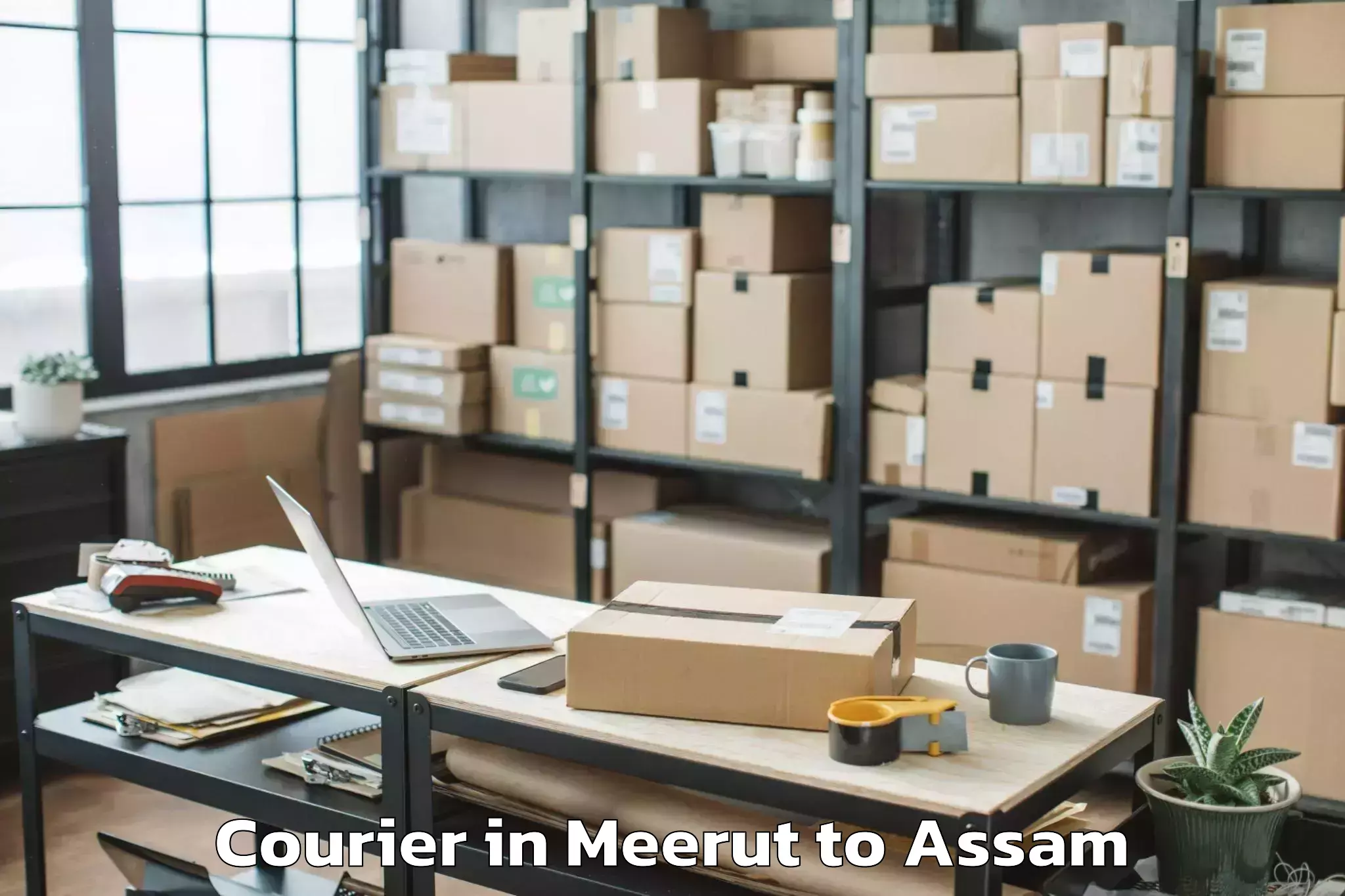 Book Meerut to Chaboti Courier